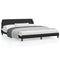 Bed Frame without Mattress Black&White 183x203 cm King Faux Leather