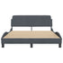 Bed Frame without Mattress Dark Grey 137x187 cm Double Velvet