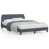 Bed Frame without Mattress Dark Grey 137x187 cm Double Velvet