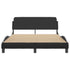 Bed Frame without Mattress Black and White 137x187 cm Double Faux Leather