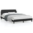 Bed Frame without Mattress Black and White 137x187 cm Double Faux Leather