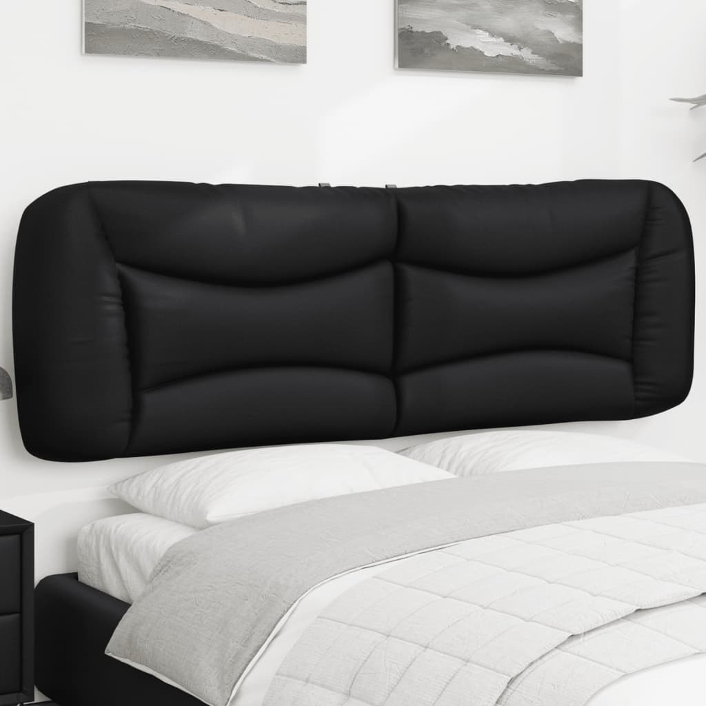 Headboard Cushion Black 152 cm Faux Leather