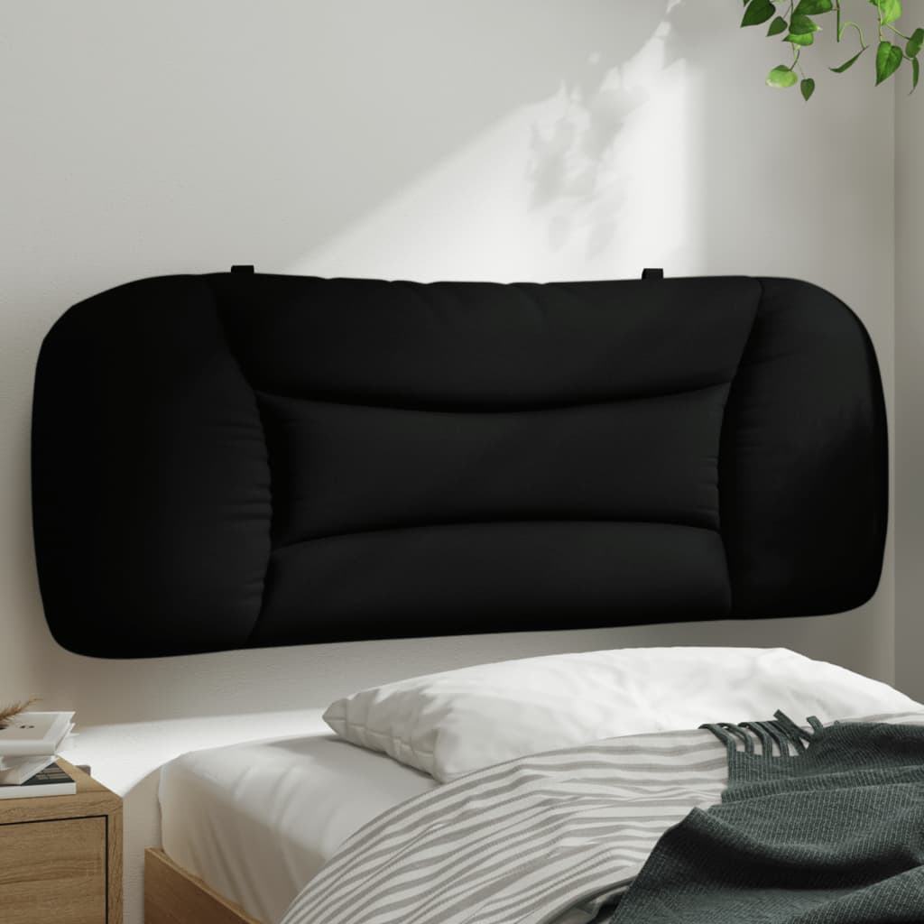 Headboard Cushion Black 107 cm King Single Fabric