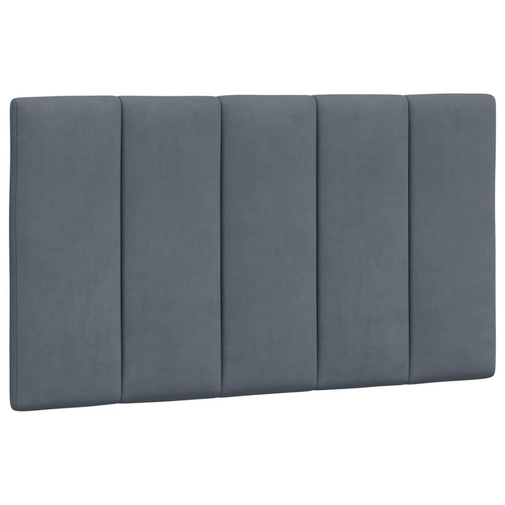 Headboard Cushion Dark Grey 90 cm Velvet