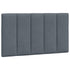 Headboard Cushion Dark Grey 90 cm Velvet