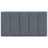 Headboard Cushion Dark Grey 90 cm Velvet