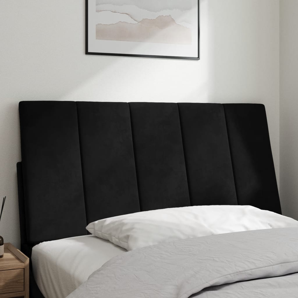 Headboard Cushion Black 107 cm Velvet