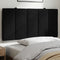 Headboard Cushion Black 107 cm Velvet