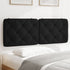 Headboard Cushion Black 137 cm Double Velvet