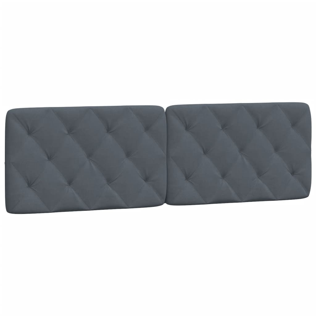 Headboard Cushion Dark Grey 152 cm Queen Velvet