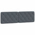 Headboard Cushion Dark Grey 152 cm Queen Velvet