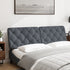 Headboard Cushion Dark Grey 152 cm Queen Velvet