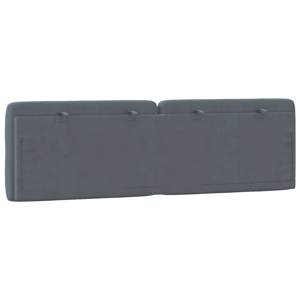 Headboard Cushion Dark Grey 152 cm Queen Velvet