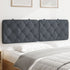 Headboard Cushion Dark Grey 152 cm Queen Velvet