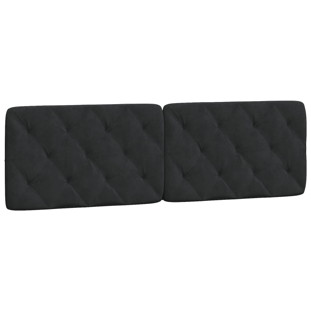 Headboard Cushion Black 152 cm Queen Velvet