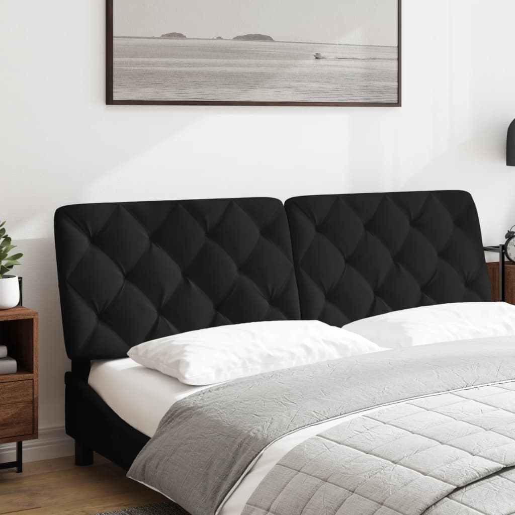 Headboard Cushion Black 152 cm Queen Velvet