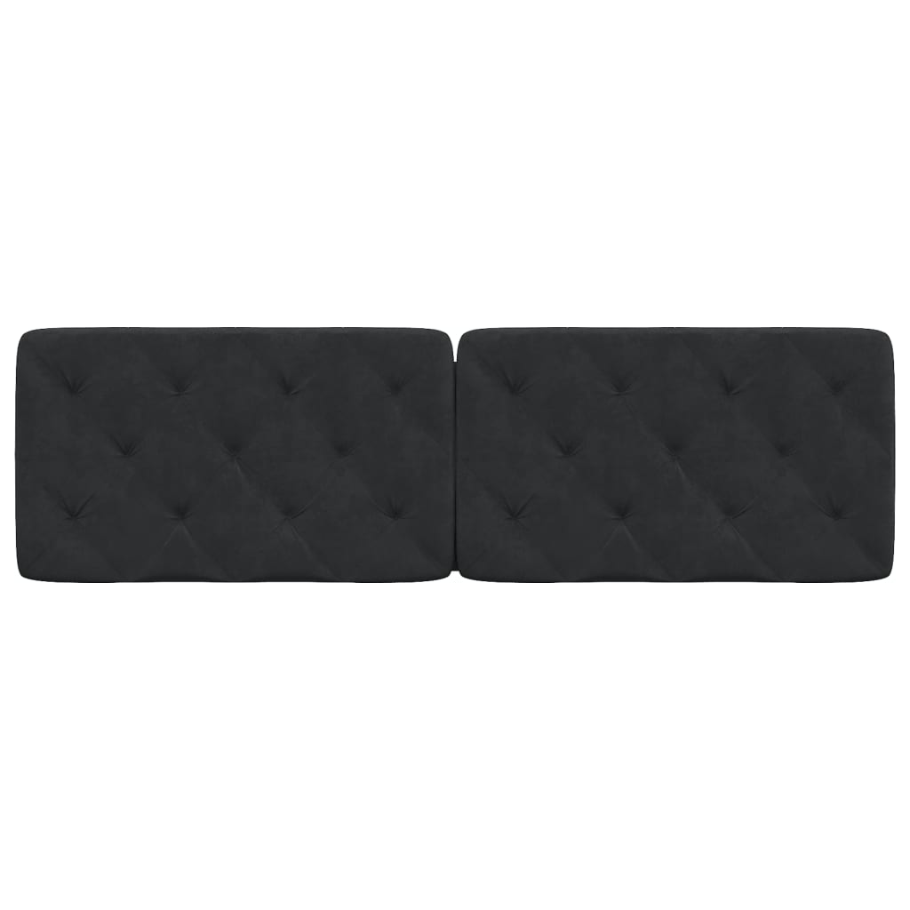 Headboard Cushion Black 152 cm Queen Velvet