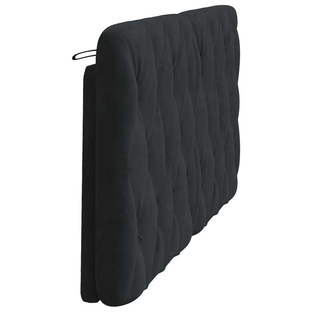 Headboard Cushion Black 152 cm Queen Velvet