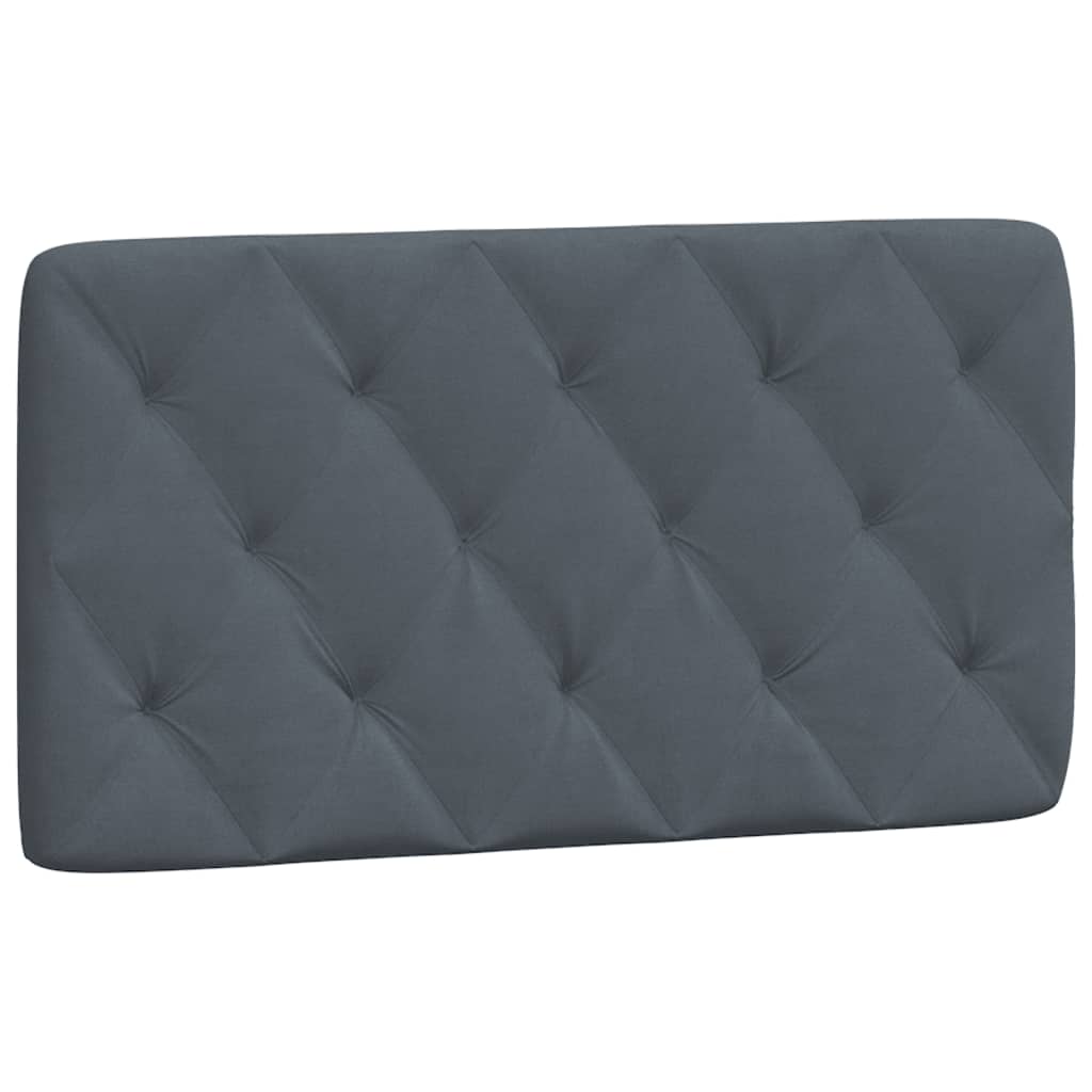 Headboard Cushion Dark Grey 107 cm King Single Velvet