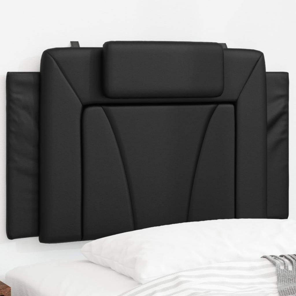 Headboard Cushion Black 90 cm Faux Leather