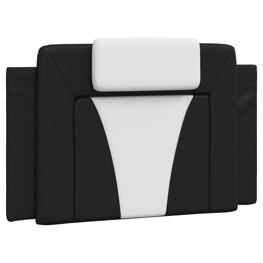 Headboard Cushion Black and White 90 cm Faux Leather