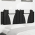 Headboard Cushion Black and White 137 cm Double Faux Leather