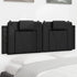 Headboard Cushion Black 152 cm Queen Faux Leather