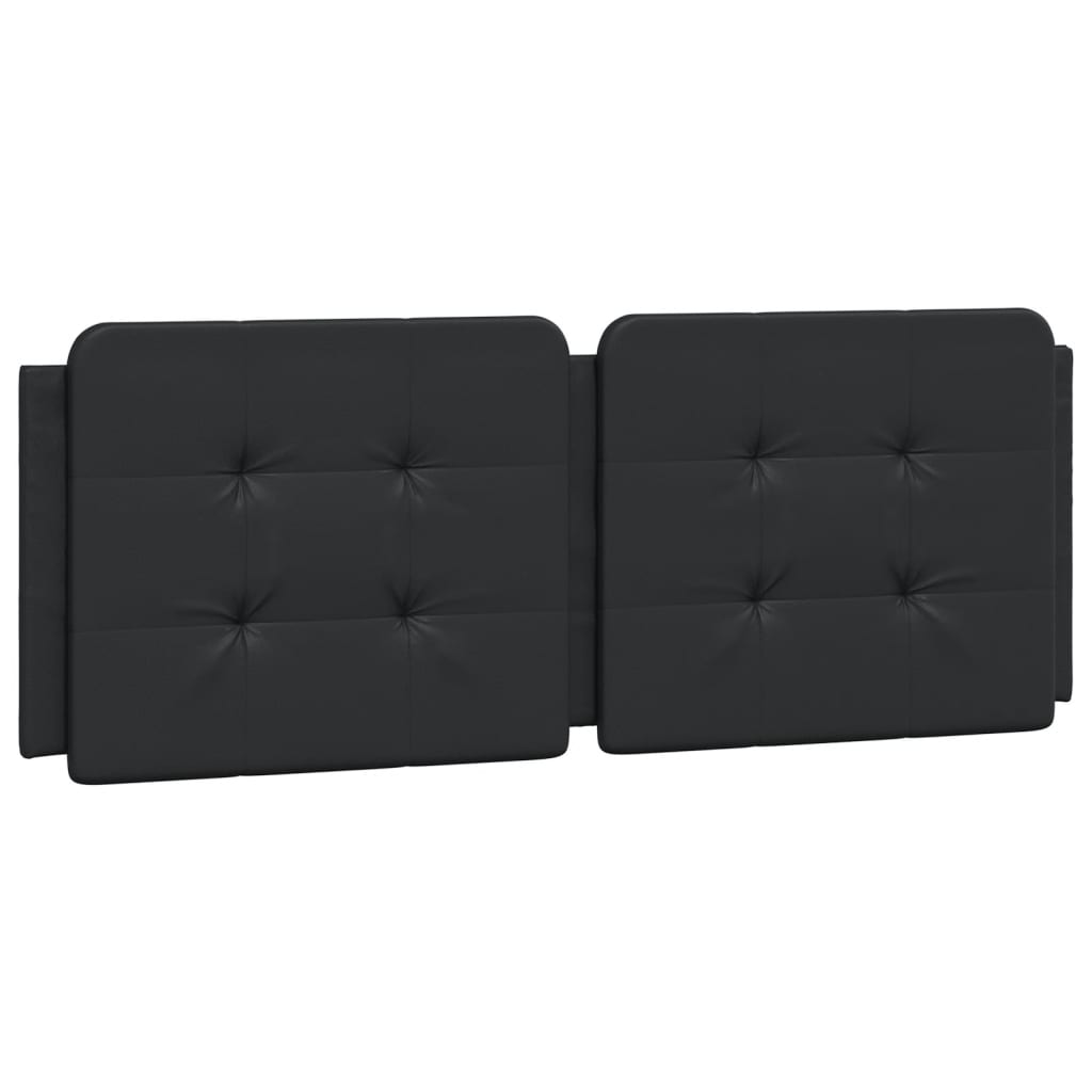 Headboard Cushion Black 137 cm Double Faux Leather