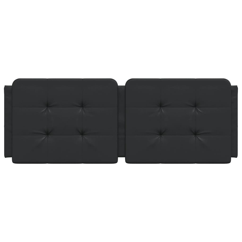 Headboard Cushion Black 137 cm Double Faux Leather