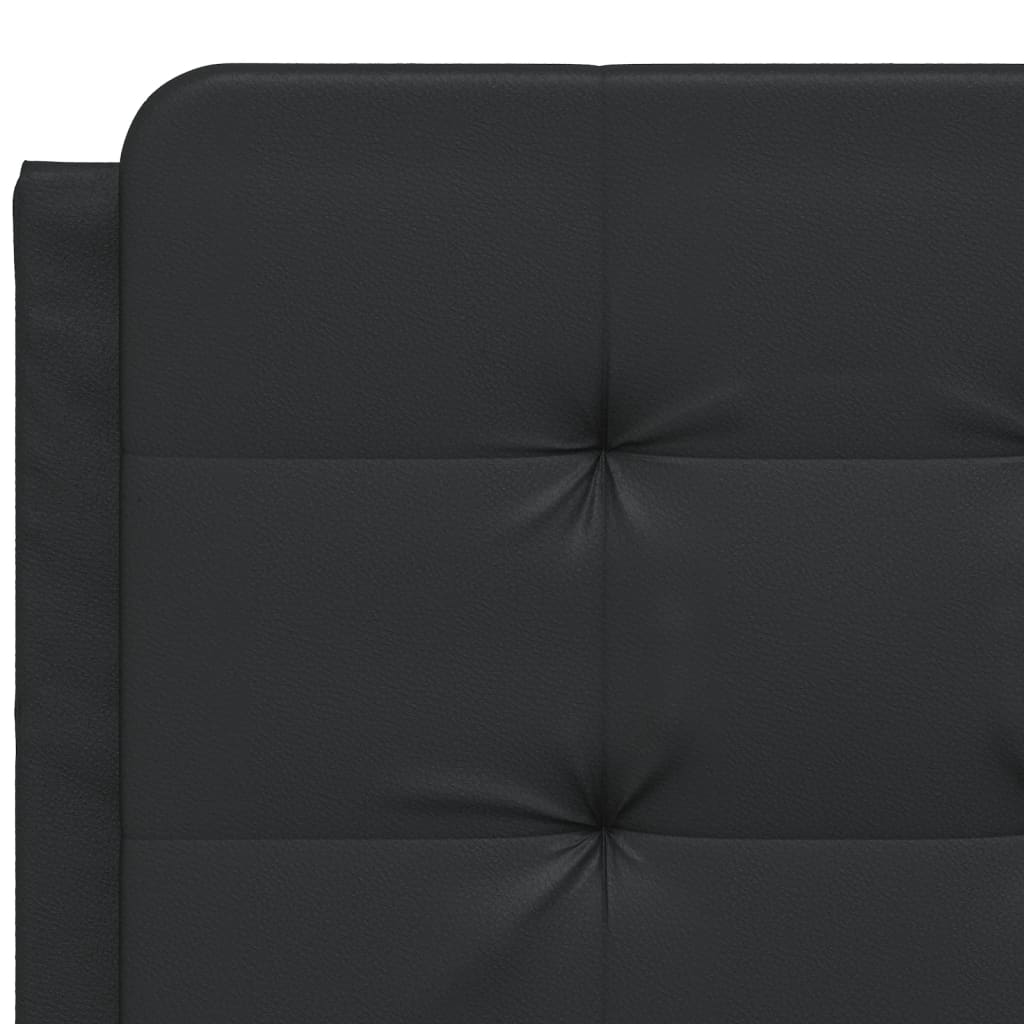 Headboard Cushion Black 137 cm Double Faux Leather