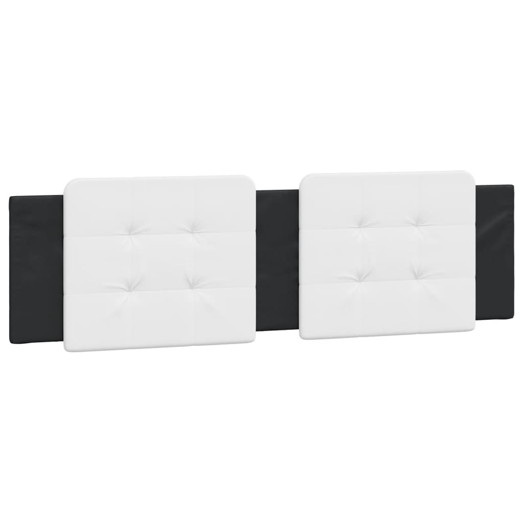 Headboard Cushion White and Black 180 cm Faux Leather