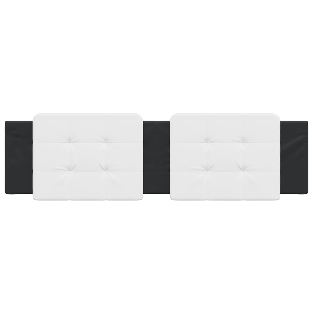 Headboard Cushion White and Black 180 cm Faux Leather