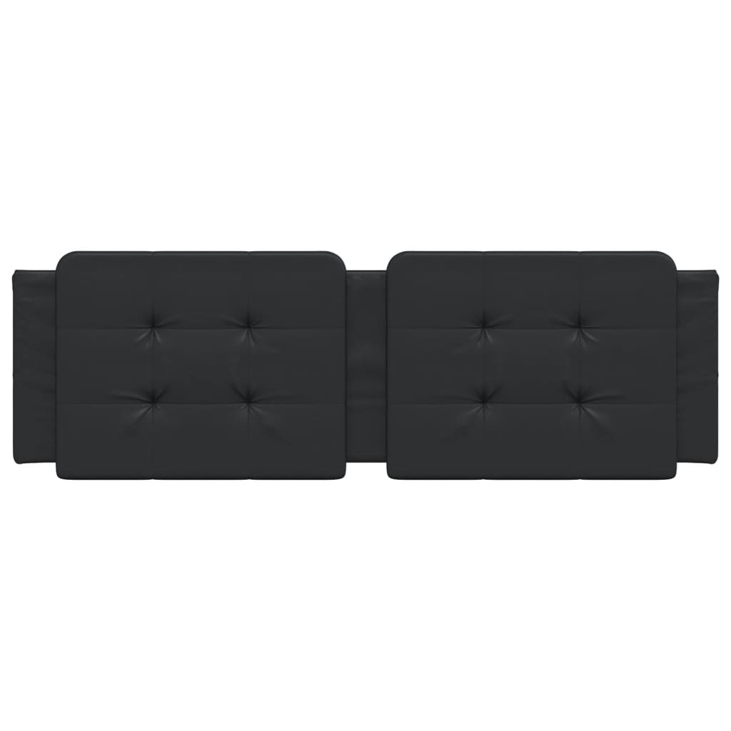 Headboard Cushion Black 152 cm Queen Faux Leather