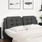 Headboard Cushion Black 152 cm Queen Faux Leather