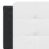 Headboard Cushion White and Black 152 cm Queen Faux Leather