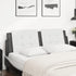 Headboard Cushion White and Black 152 cm Queen Faux Leather