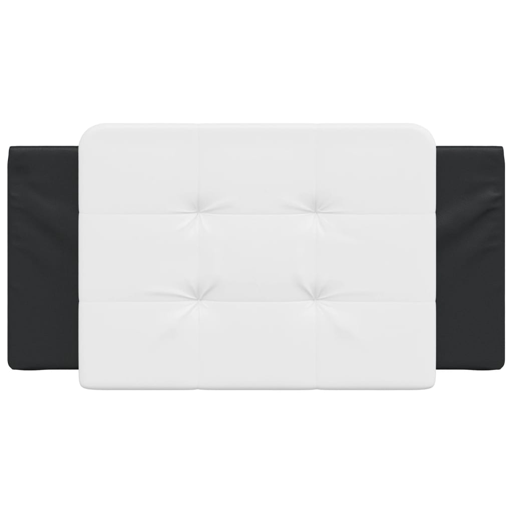 Headboard Cushion White and Black 107 cm King Single Faux Leather