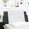 Headboard Cushion White and Black 107 cm King Single Faux Leather