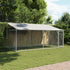 Dog Cage with Roof and Door Grey 4x2x2 m Galvanised Steel