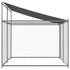 Dog Cage with Roof and Door Grey 4x2x2 m Galvanised Steel