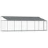 Dog Cage with Roof and Door Grey 6x2x2 m Galvanised Steel