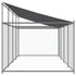 Dog Cage with Roof and Door Grey 8x2x2 m Galvanised Steel