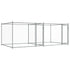 Dog Cage with Doors Grey 4x2x1.5 m Galvanised Steel