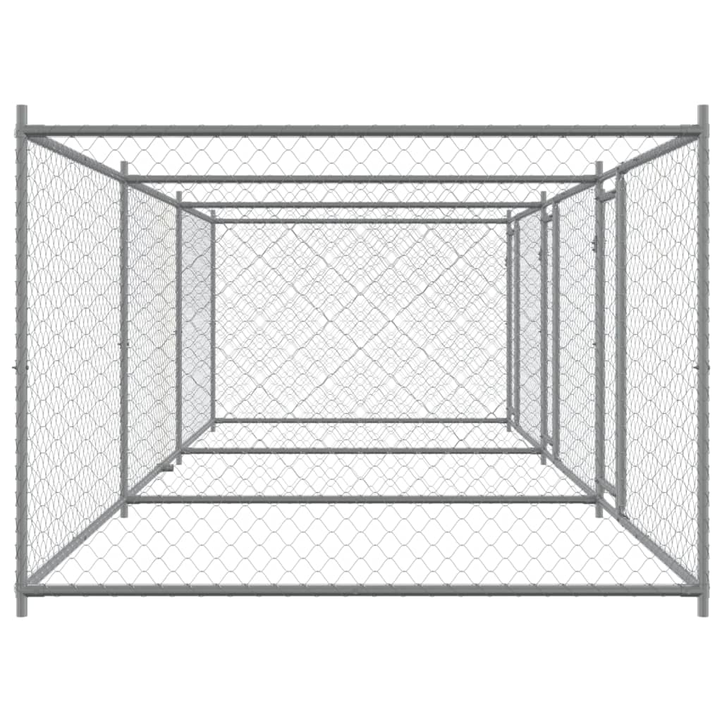 Dog Cage with Doors Grey 6x2x1.5 m Galvanised Steel