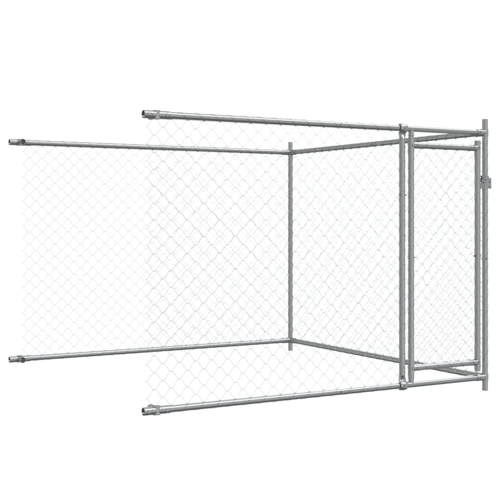 Dog Cage with Doors Grey 6x2x1.5 m Galvanised Steel