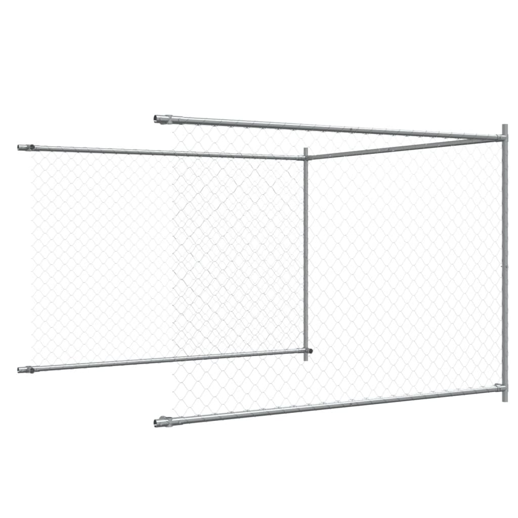 Dog Cage with Door Grey 6x2x1.5 m Galvanised Steel