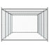 Dog Cage with Door Grey 8x2x1.5 m Galvanised Steel