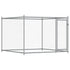 Dog Cage with Door Grey 8x2x1.5 m Galvanised Steel