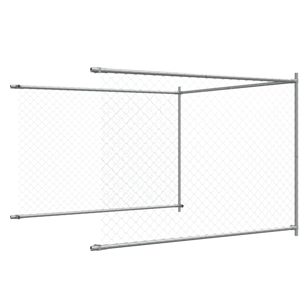 Dog Cage with Door Grey 10x2x1.5 m Galvanised Steel