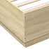 Bed Frame without Mattress Sonoma Oak 183x203 cm King